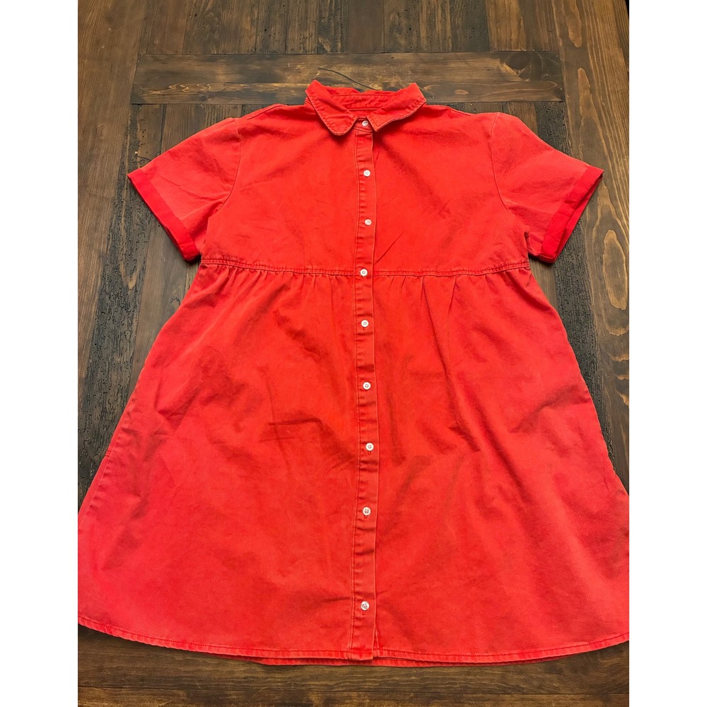 Red Denim Babydoll Dress, Women's size 2XL - Picture 2 of 4